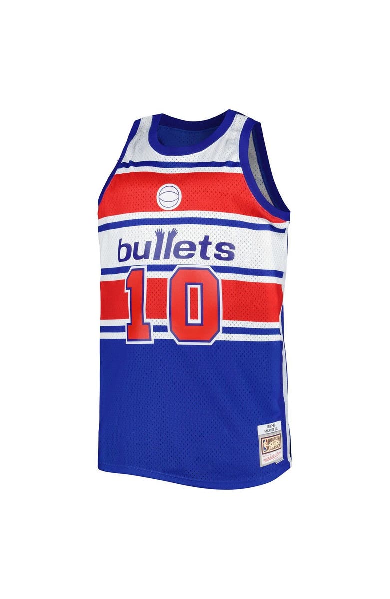 Mitchell & Ness Men's Mitchell & Ness Manute Bol Blue Washington Bullets Big & Tall Hardwood Classics 1985-86 Swingman Jersey, Alternate, color,