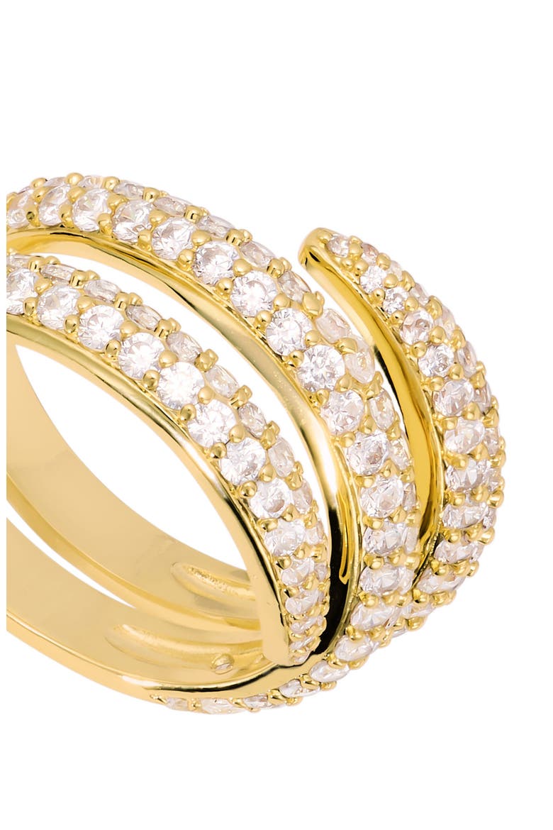 Cubic Zirconia Wrap Ring, Alternate, color, GOLD