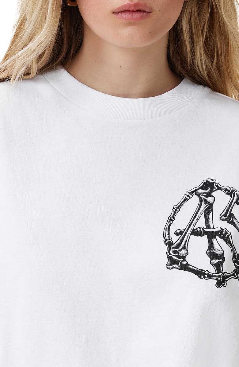 AllSaints Amelie Anatomica Oversize Cotton Graphic T-Shirt, Alternate, color, White