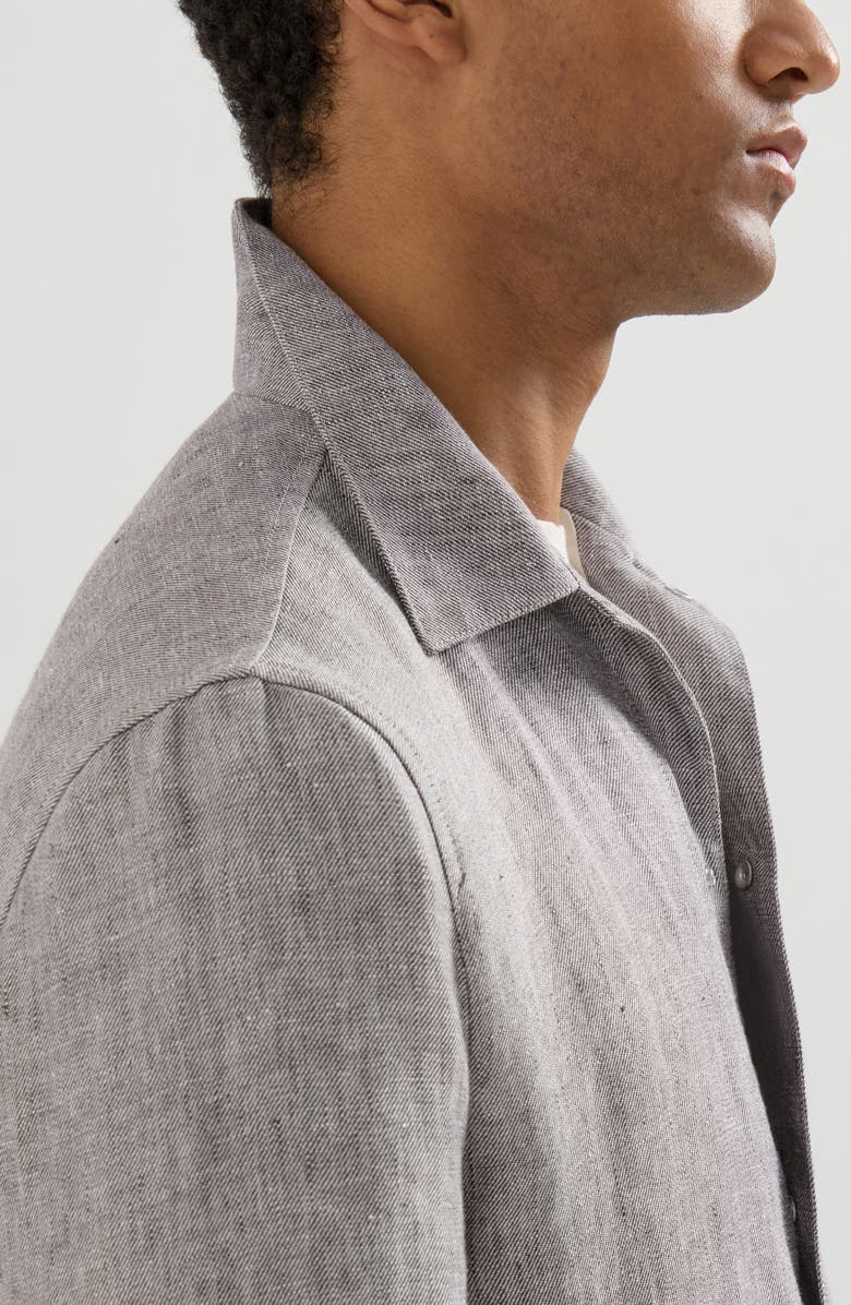 Brunello Cucinelli Diagonal twill jacket, Alternate, color, Light Brown