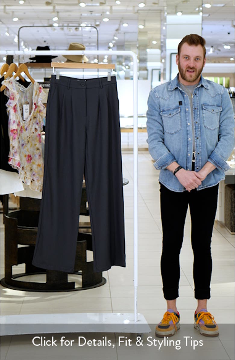 Archer Pleated Wide Leg Pants, sales video thumbnail