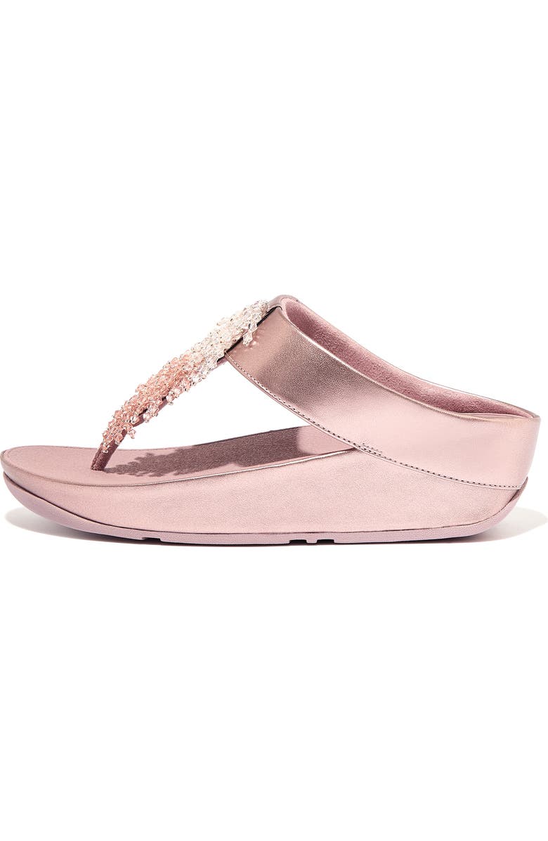 FitFlop Rumba Ombré Bead Wedge Sandal, Alternate, color, Pink Sky