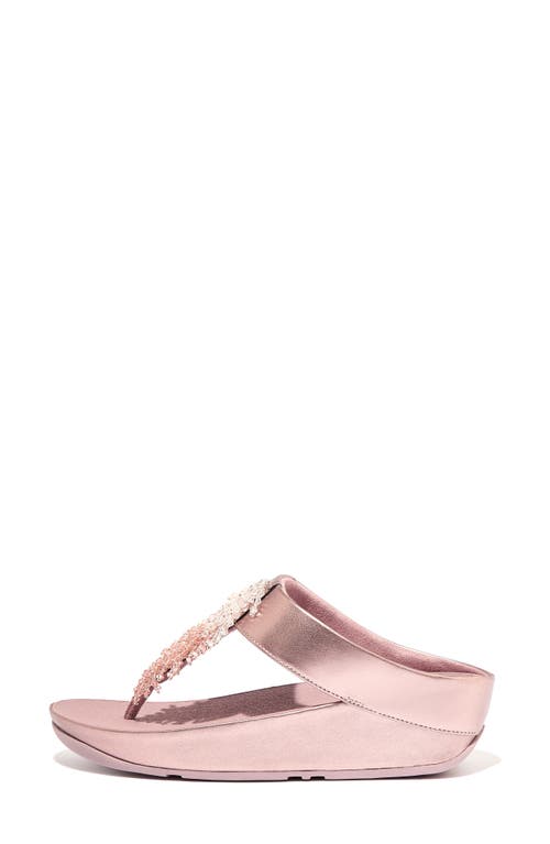 Fitflop Rumba Ombré Bead Wedge Sandal In Pink Sky