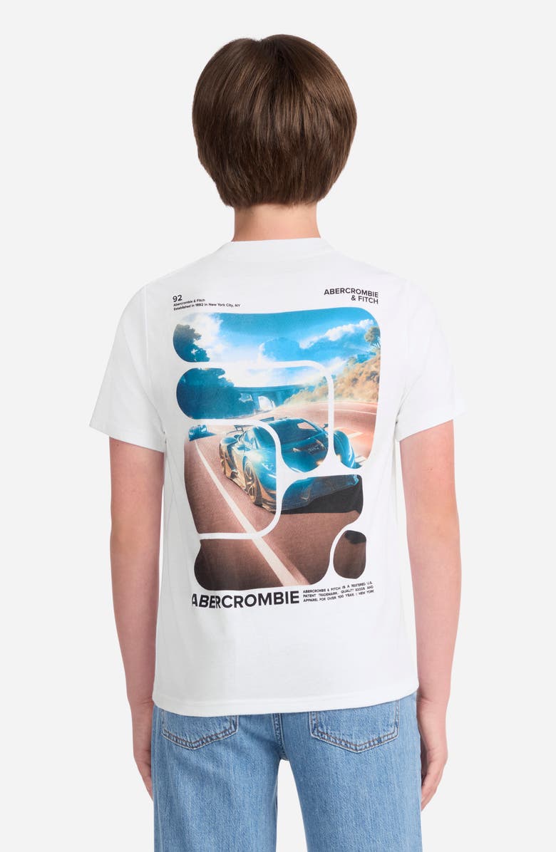 abercrombie kids Kids' Car Paradise Graphic T-Shirt, Alternate, color, Bright White