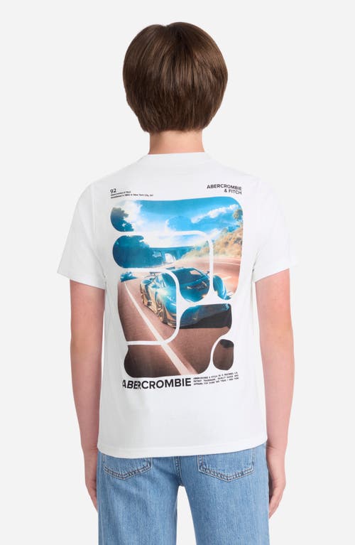 Abercrombie Kids Kids' Car Paradise Graphic T-shirt In White