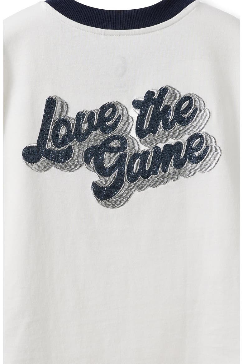 Kid's Livvy Lux Short Sleeve Tee, Alternate, color, Vanilla Love The Game
