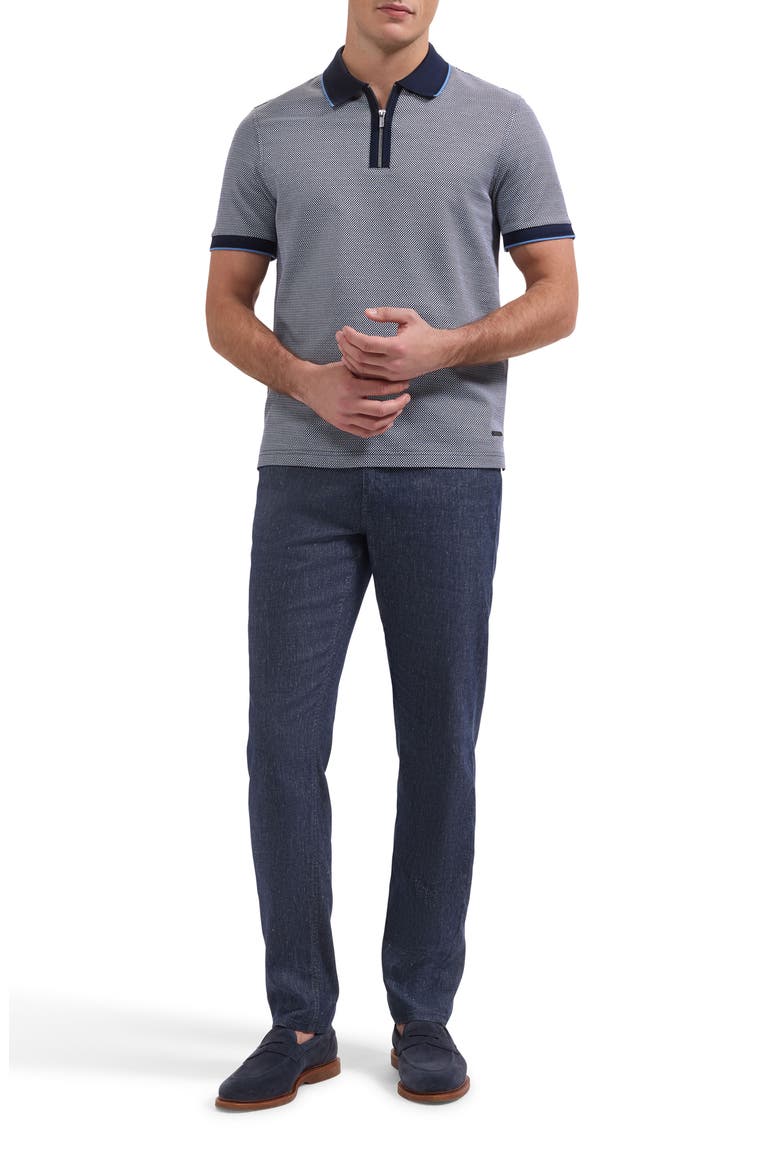 Quarter Zip Polo, Alternate, color, NAVY