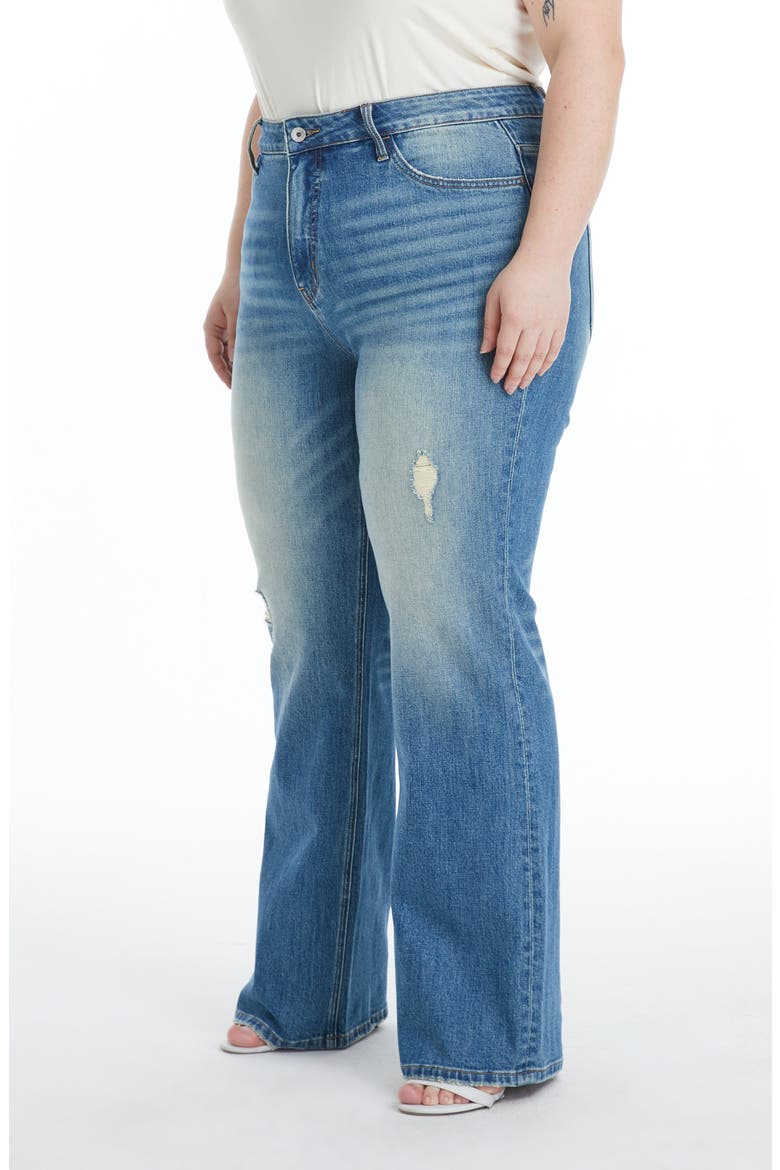 High Waist Bootcut Jeans, Alternate, color, RETRO
