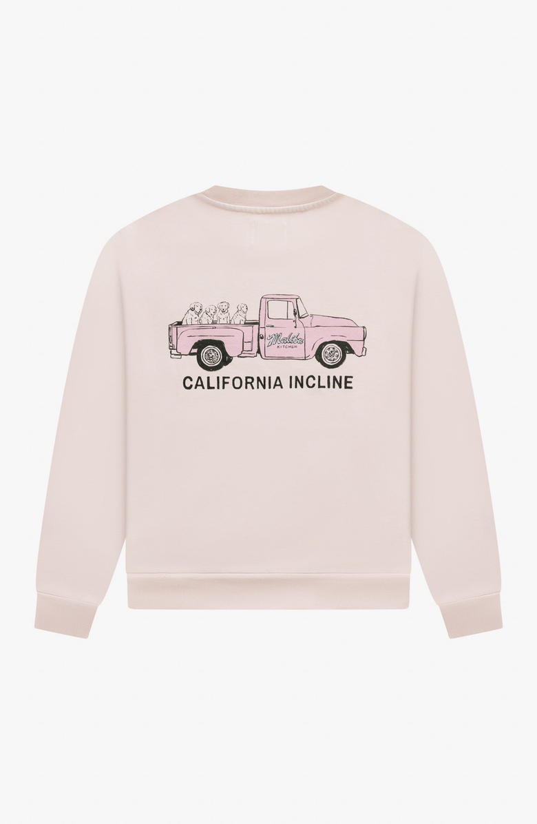 CALIFORNIA INCLINE Malibu Kitchen Crewneck, Alternate, color, Vintage Pink