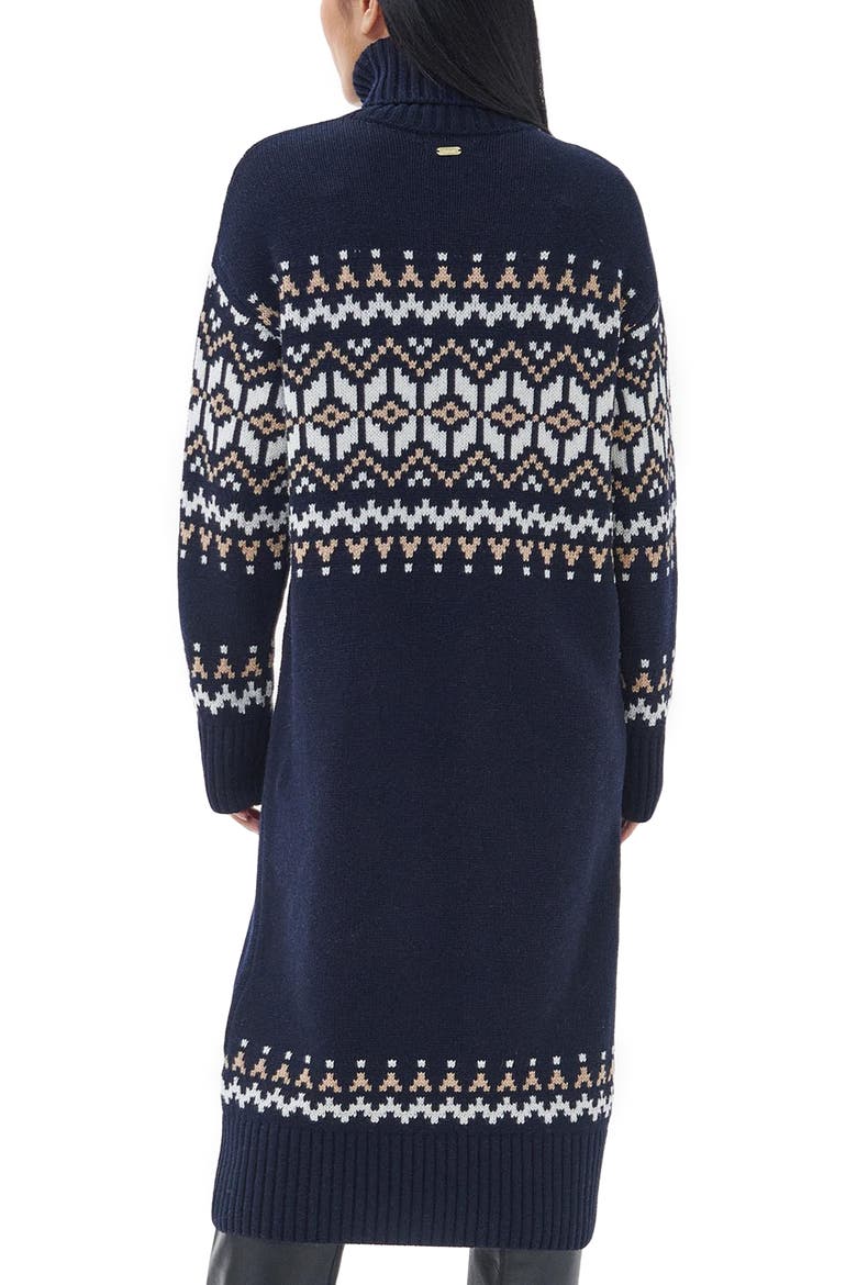 Patrisse Fair Isle Long Sleeve Sweater Dress, Alternate, color, NAVY