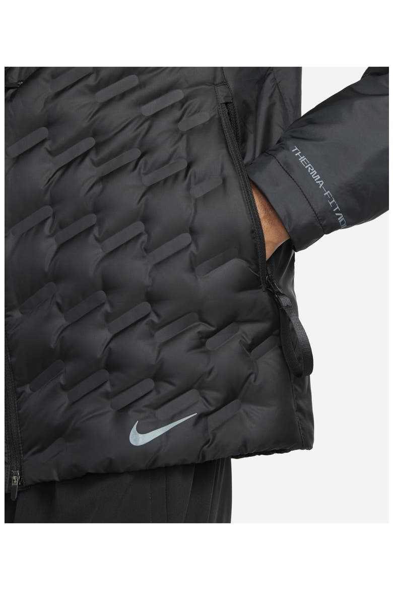 Therma-FIT Quilted Running Jacket, Alternate, color, BLACK