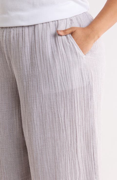 Ankle Wide Leg Pants (Plus)