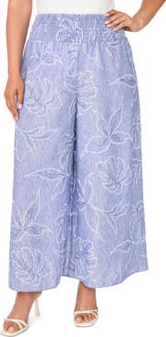 Vince Camuto Embroidered Wide Leg Pants