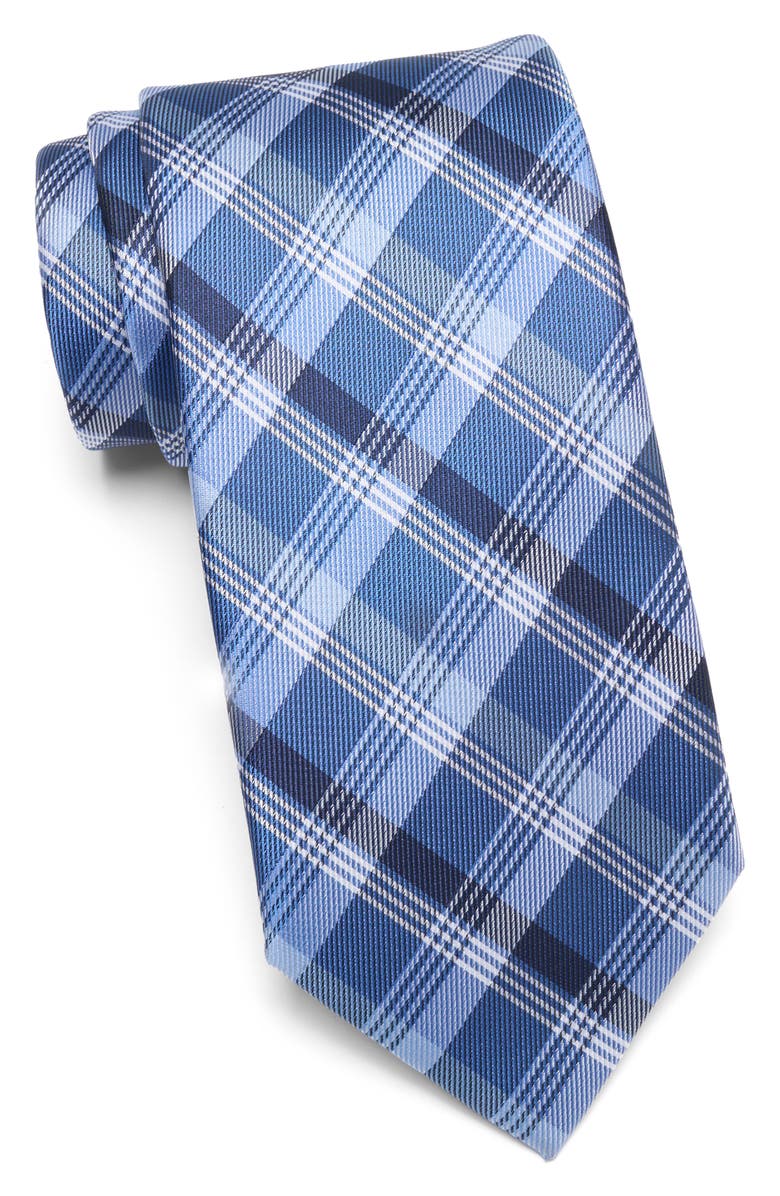 Tommy Hilfiger Cruz Plaid Tie, Main, color, Blue