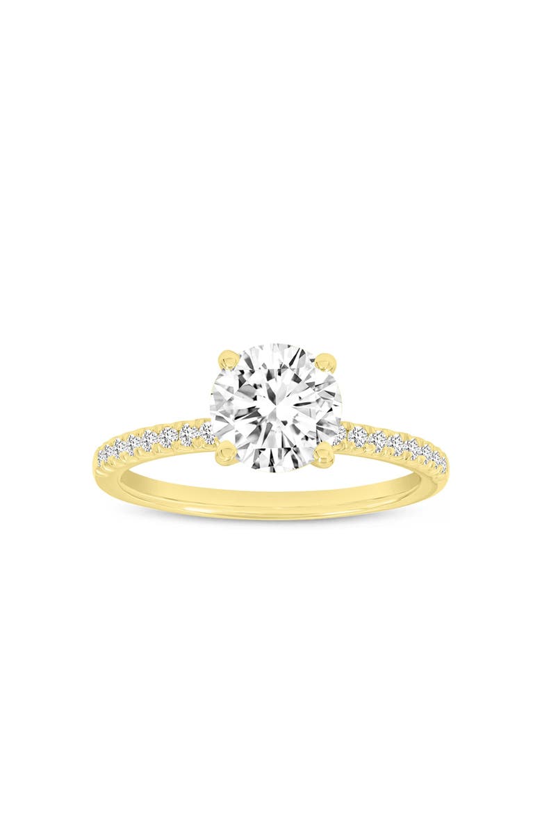 LuvMyJewelry Ivy 14K Yellow Gold Round Cut Lab Grown Diamond Engagement Ring - 3.1 Ct, Main, color, 14K Yellow Gold