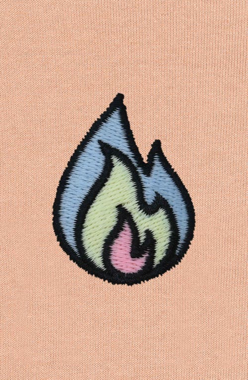 Dalix Fire Fleece Sweatshirt In Peach