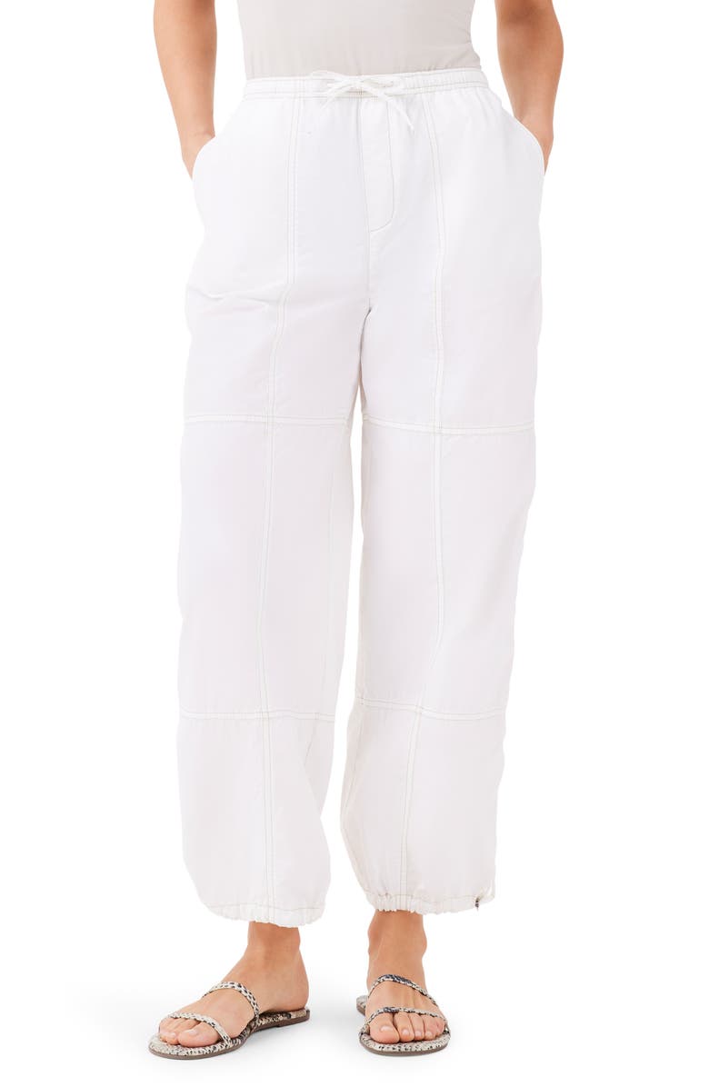 NIC+ZOE Poplin Parachute Ankle Pants, Main, color, Paper White