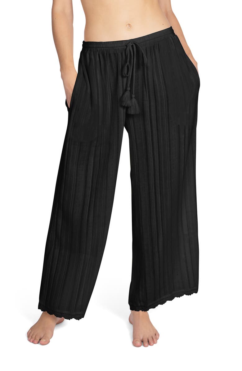 Robin Piccone Jo Wide Leg Cover-Up Pants, Main, color, 