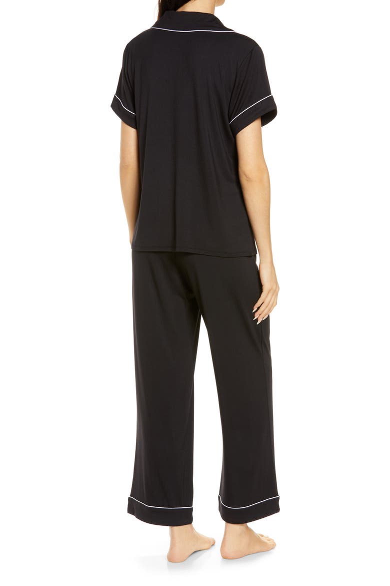 Moonlight Eco Crop Pajamas, Alternate, color, BLACK