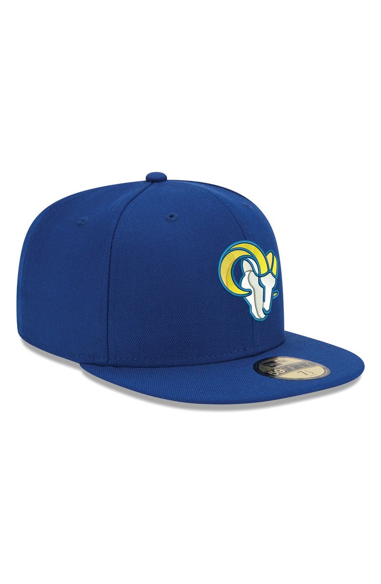 New Era Men's New Era Royal Los Angeles Rams Omaha Ram Head 59FIFTY Fitted Hat, Alternate, color,