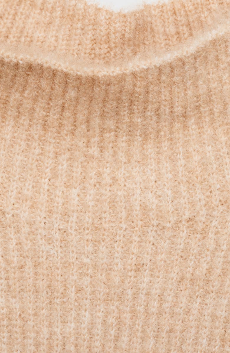 MANGO Perkins Collar Stripe Sweater, Alternate, color,