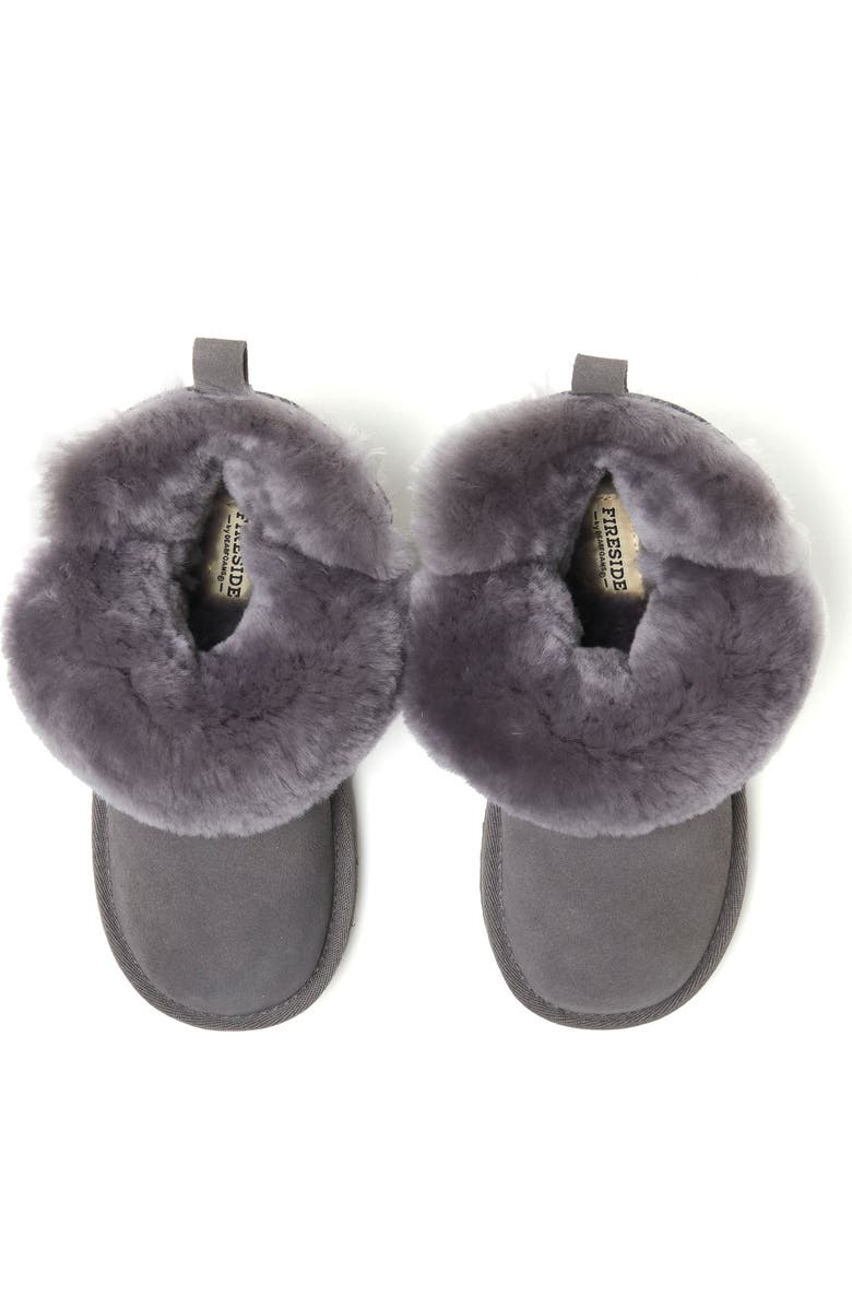 DEARFOAMS Kids' Fireside Bunbury Genuine Shearling Boot, Alternate, color, Grey