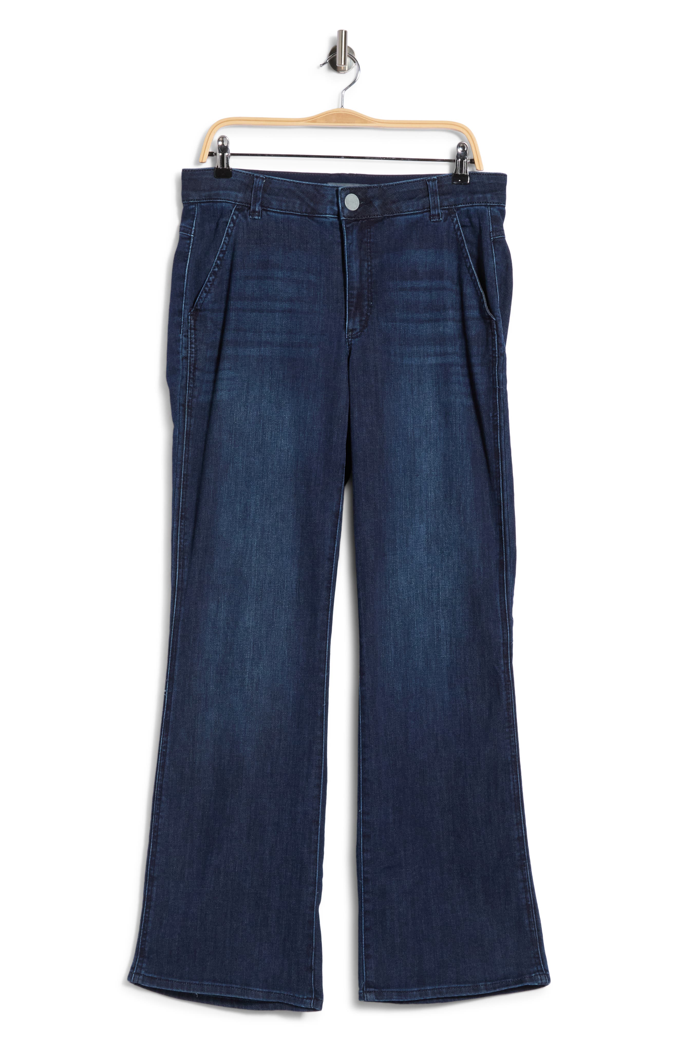 Double Side Seam High Waist Trouser Bootcut Jeans