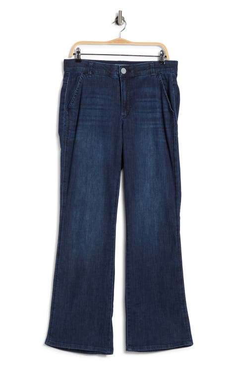 Double Side Seam High Waist Trouser Bootcut Jeans