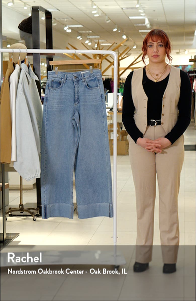 Sofie Cuffed High Waist Wide Leg Jeans, sales video thumbnail