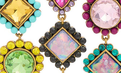 Kurt Geiger London Multicolor Crystal Chandeleir Drop Earrings In Multi