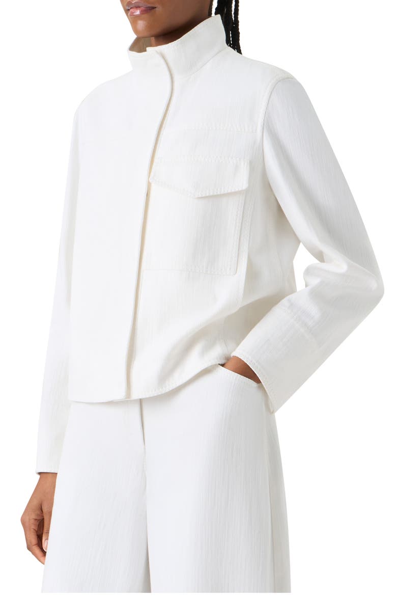 Stretch Denim Jacket, Alternate, color, CREAM