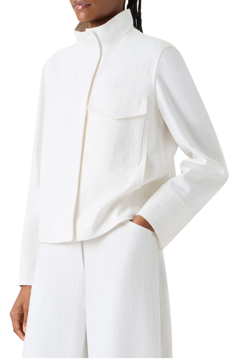 Akris punto Stretch Denim Jacket, Alternate, color, Cream
