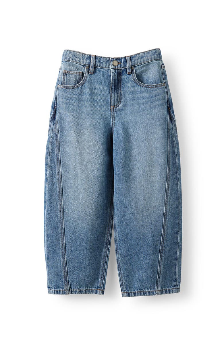 Cotton On Kids Kid's Unisex Super Barrel Leg Denim Jean, Main, color, Blue Haven Mid Blue