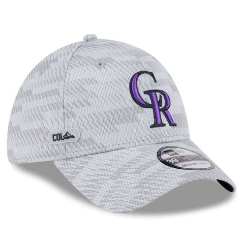 Men's New Era Gray Colorado Rockies 2025 MLB Clubhouse 39THIRTY Flex Hat