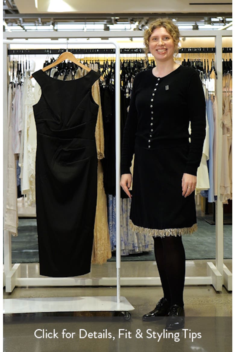 Stretch Mikado Cocktail Midi Dress video