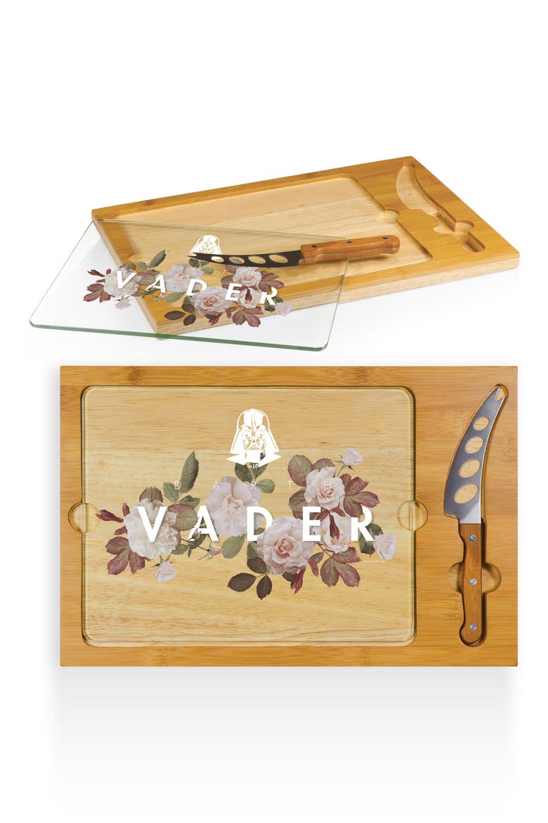 Star Wars Darth Vader Cheese Board & Knife Set, Alternate, color, BROWN
