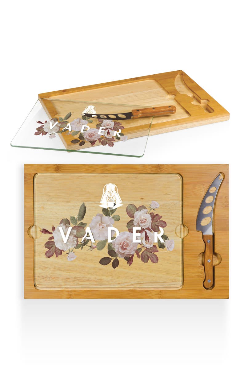 Picnic Time Star Wars Darth Vader Cheese Board & Knife Set, Alternate, color, Brown