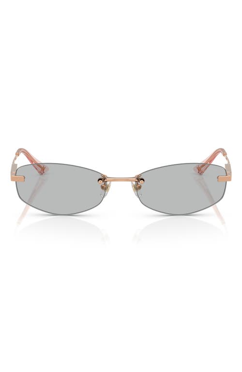 Jimmy Choo Eyewear Frameless Sunglasses In Rose Gold