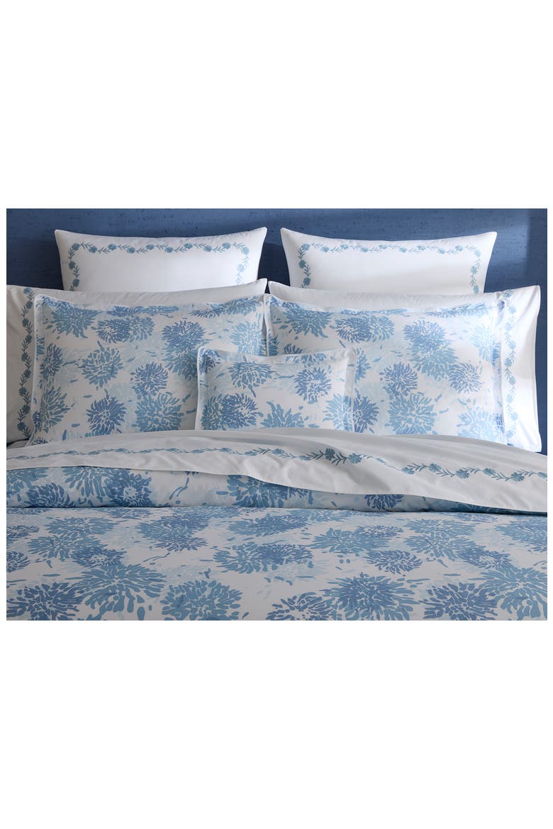Chrysanthemum Pillow Sham, Alternate, color, BLUE