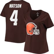 FANATICS Women's Fanatics Branded Deshaun Watson Brown Cleveland Browns Plus Size Player Name & Number V-Neck T-Shirt