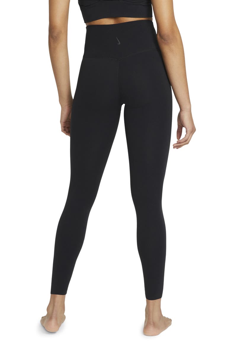 Yoga Luxe Leggings, Alternate, color, BLACK/ DARK SMOKE GREY
