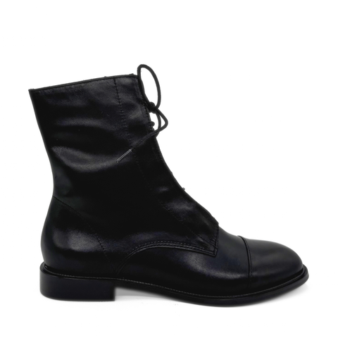 Claude Lace-Up Leather Ankle Boots