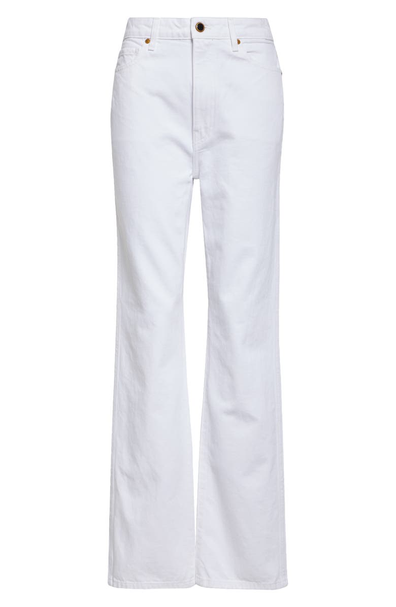 Khaite Danielle High Waist Straight Leg Jeans, Main, color, White