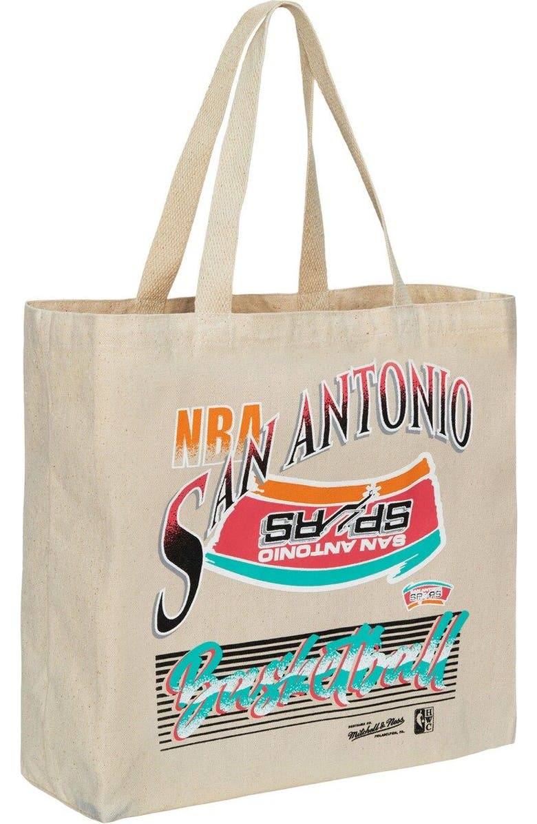 Mitchell & Ness Women's Mitchell & Ness San Antonio Spurs Graphic Tote Bag, Main, color,