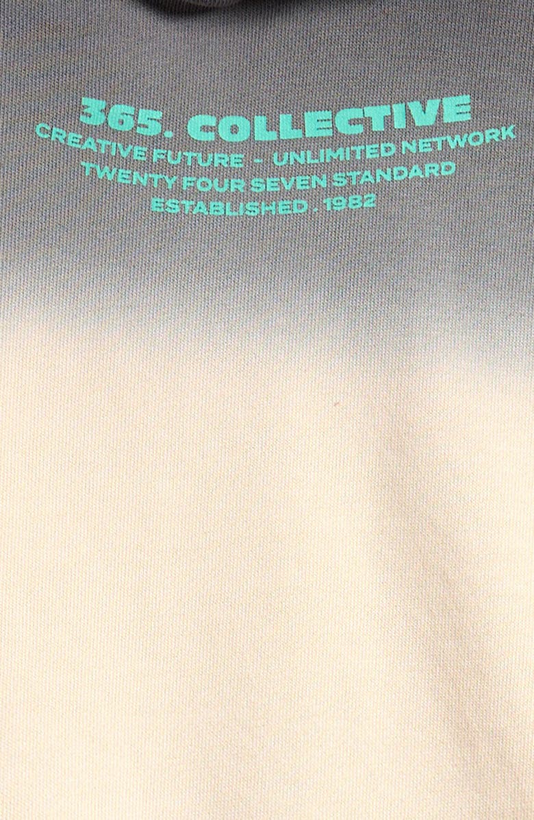 NEXT Kids' Tricolor Ombré Hoodie, Alternate, color, Grey/Neutral/Orange