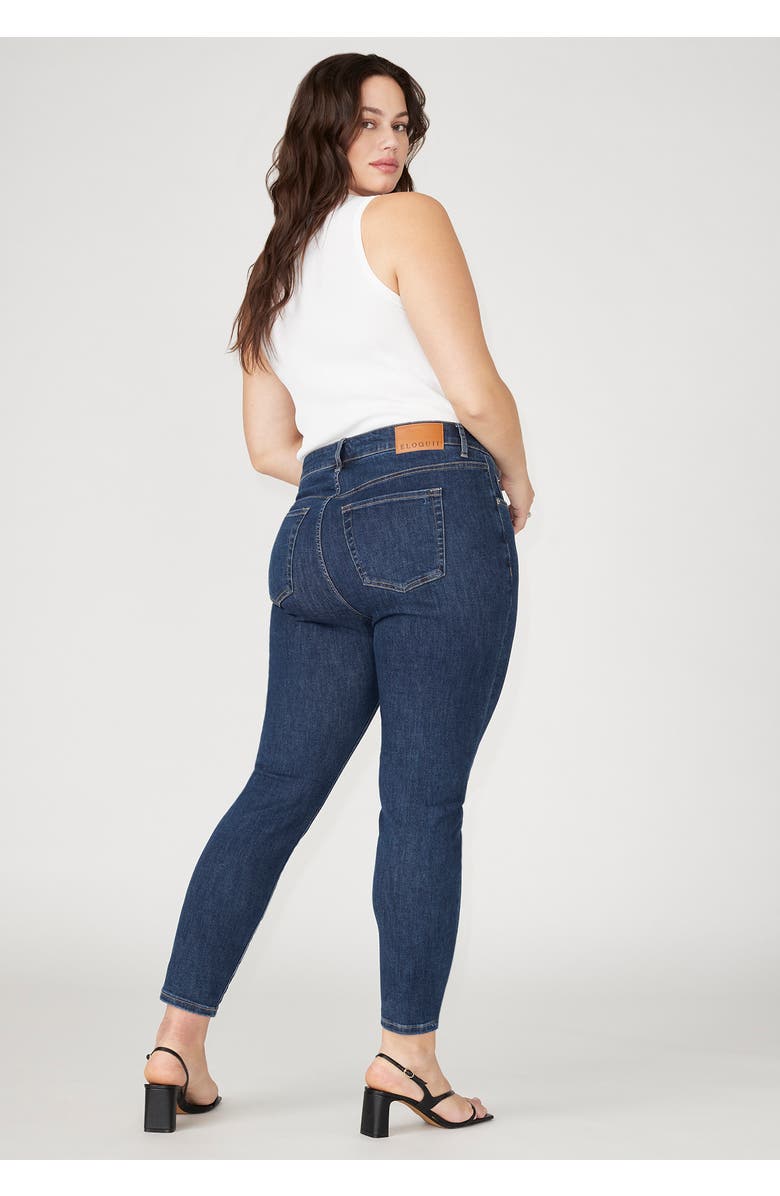 ELOQUII The Morgan Super Stretch Skinny Leg Jean, Alternate, color, Indigo Rinse