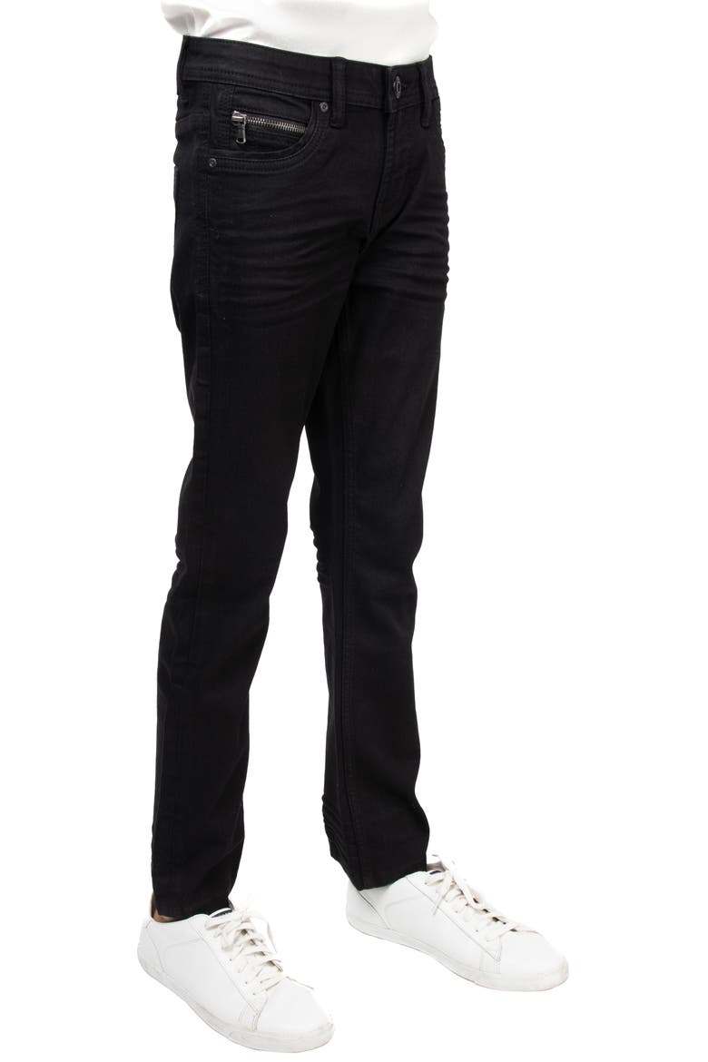 Kids' Cultura Stretch Straight Leg Jeans, Alternate, color, JET BLACK