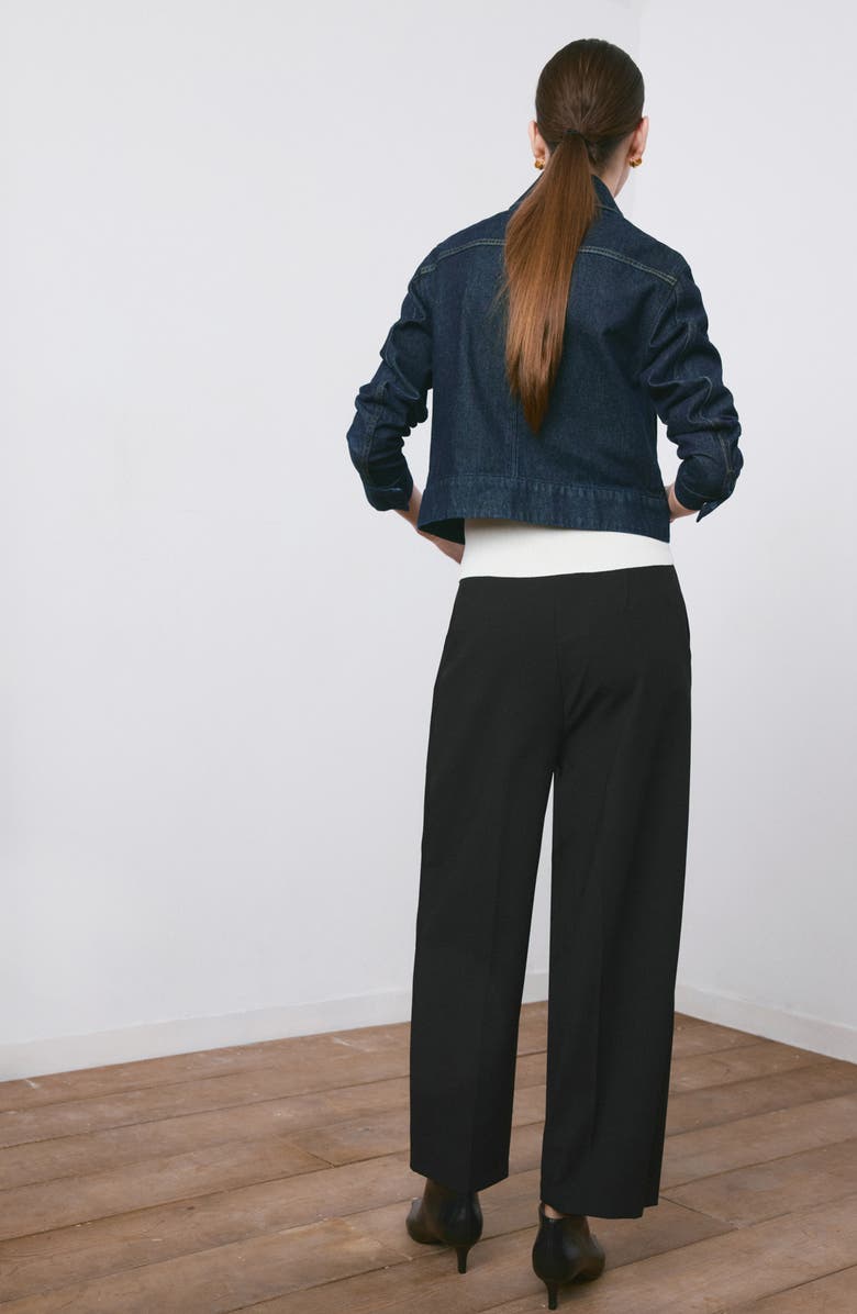 MANGO Pleated Straight Leg Pants, Alternate, color, 