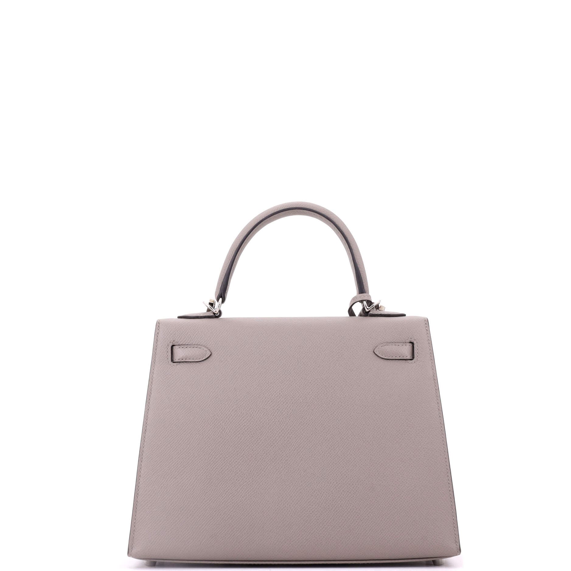 Kelly Handbag Grey Epsom With Palladium Hardware 25, Alternate, color, Grey