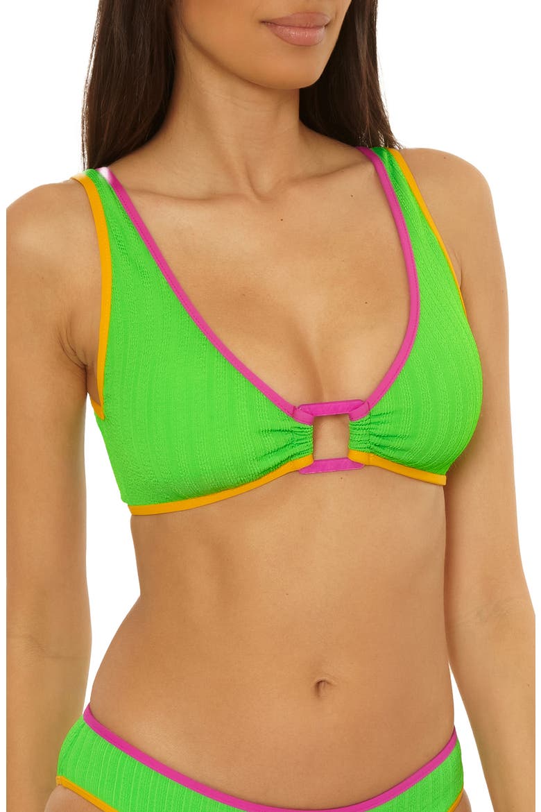 Buckle Reversible Bikini Top, Alternate, color, MEADOW